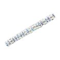 thumbnail image 1 of 100 Pieces Rhinestone Rondelles with Big Holes Charm Spacer Beads Jewelry Crystal Multi-colors Loose Bead for DIY Necklace White AB, 1 of 8
