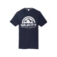 thumbnail image 1 of Gravity Outdoor Co. Youth Performance T-Shirt - White Logo - Navy - Large, 1 of 2