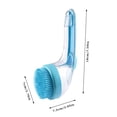 thumbnail image 2 of Hearth & Gear Pet Bath Brush Long Handle Grooming Brush With Shampoo Dispenser | Soft Silicone Cleaning Brush For Cats Dogs Rabbits | Liquid Adding Pet Massage Brush For Bathing Showering Slicker, 2 of 3