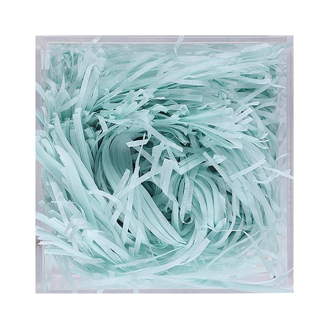1 Pack Lafite Paper Raffia Filler Candy Filling Colorful Shredded Box Packaging Decoration Practical Wedding Party Easter New Year Blue to gray