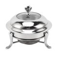 thumbnail image 1 of Ensemble de Buffets à Réchaud, Réchauffe-Buffet Rond, Serveurs et Réchauds de Buffet avec Couvercle, Acier Inoxydable, Chauffage au Carburant, Serveur de Traiteur Portable pour Mariage, Fêtes, 1 of 8