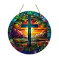 thumbnail image 1 of WRKEKC Clearance Nativity Scene Stained Glass Suncatcher Christmas Nativity Scene Window Hanging Stained Glass for Christmas Nativity Scene Suncatchers for Window Stained Glass, 1 of 7