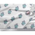 thumbnail image 3 of Soimoi Rayon Fabric Leaves & Floral Block Printed Fabric 1 Yard 42 Inch Wide, 3 of 3