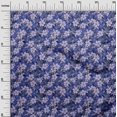thumbnail image 3 of oneOone Tissu Popeline de Coton Bleu Floral Rétro Tissu pour Robe Tissu Imprimé au Mètre 42 Pouces de Large, 3 of 5
