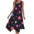 thumbnail image 2 of Ovzne Robes pour Femmes Robe Dames Été Mode Imprimée Sans Manches Col Rond Décontractée Robe Débardeur Robe pour Femmes Imprimée Liquidation, 2 of 7