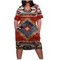 thumbnail image 2 of LSLJS Robe Grande Taille pour Femmes Col en V Robes d'Été Décontractées avec Poches Manches Courtes, 2 of 5