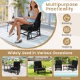 thumbnail image 4 of Gymax Patio Glider Chair Single Outdoor Rocking Chair w/ Seat & Back Cushions Black, 4 of 9