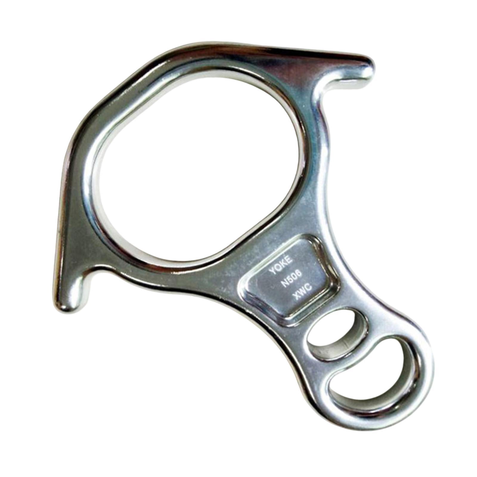S SERENABLE 40kN 8 Shape Descender Rappelling Gear Multifunctional Sturdy Aluminum Alloy Silvery