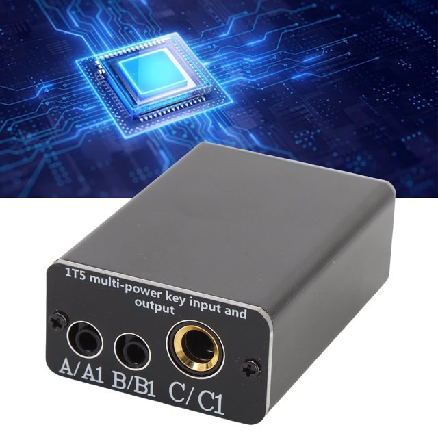 Convertisseur de Dispositif Multi-Canaux Clé Entrée Sortie avec Fonction CW Connecteur de Conversion de Signal 2 Voies Port 6.3mm 3.5mm