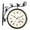 black, variant on GROWTH TANK Double Side Wall Clock Dial Diameter 10 inch Silent Wall Decor Station Clock Round for Patio Balcony Garden Porch Living Room retro white