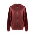 thumbnail image 4 of Pisexur Chandail à Capuchon à Fermeture Éclair Complète pour Femme, Veste Légère d'Automne, Coupe Ample, Manches Longues, Décontracté, à Cordon, Chandails à Capuchon avec Poches, 4 of 5