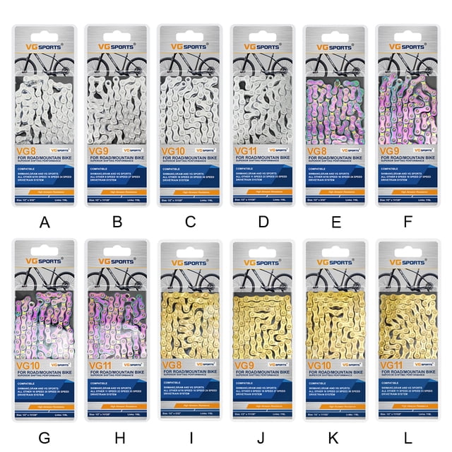 maskred Carbon Steel Easy To Install Wide Compatibility Bike Chain For Mountain And Road Bikes Stylish Colorful 9 Speed 5Set