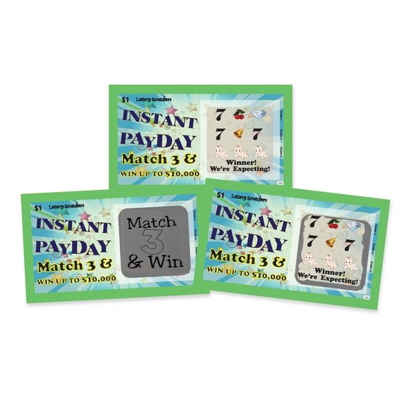 My Scratch Offs 5 Cartes Loto à Gratter pour Adultes Faux Billets de Lotto Instantanés pour Annonce de Grossesse