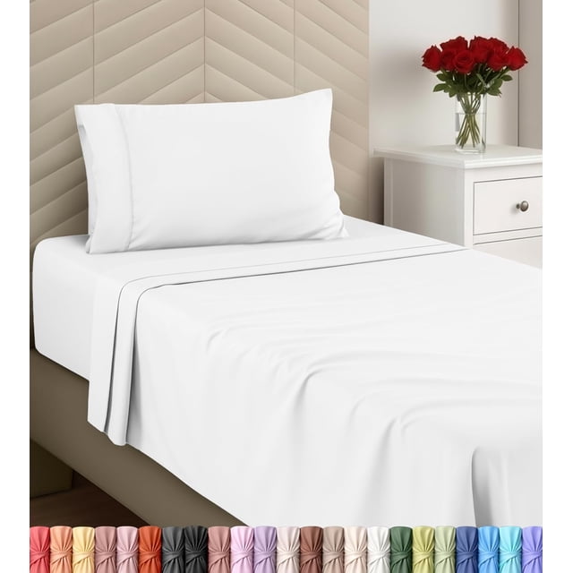 Bedding Queen Sheet Set - Brushed Microfiber - Soft Bed Sheets for Queen Size Bed Set - Luxury Bedding Sheets with Fitted Sheet, Flat Sheet & 2 Pillow Cases - Deep Pocket