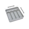 thumbnail image 3 of Chmadoxn Closet Organizers and Storage, Five Compartment Kitchen Drawer Organizer Expandable Cutlery Storage Box Compartmentalized Knife Fork And Chopstick Organizer Plastic Cutlery Storage Box, 3 of 6