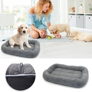 LSLJS Lit de chien moyen, grand et petit lit pour animaux de compagnie, lit de chien tranquille, lit rond chaud et confortable, lit non anxieuse lavable
