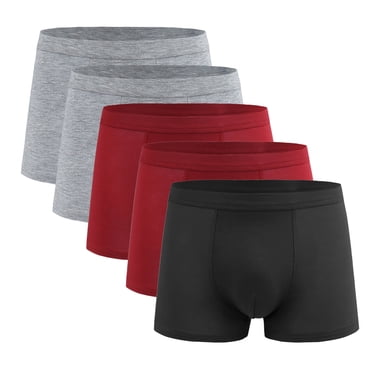 Lovzfmll Men's Underwear 5-Pack Boxer Briefs, Plus Size Stretchy Underwear Shorts, Comfortable Breathable for All Day Wear