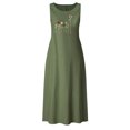 thumbnail image 4 of RKSTN Robes pour Femmes 2023 Mode Été Décontracté Col Rond Sans Manches Jupes Maxi Poches Vacances Couleur Unie Plage Longue Robe avec Imprimé Graphique, 4 of 4