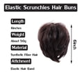 thumbnail image 4 of Chignon Synthétique Désordonné avec Bandes Élastiques Beigne Queue de Cheval Droite Pièces de Cheveux, 4 of 7