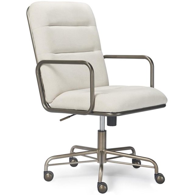 Scranton & Co Chaise de Bureau Moderne de Direction en Tissu, Crème