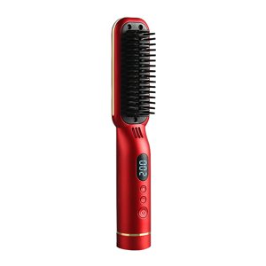 YATLTE Hair Straightener Brush, Upgraded Portable Hair Straightener Brush for Women with Travel Size, 2 in 1 Negative Ion Wireless Hair Straight Comb