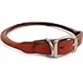thumbnail image 3 of Auburn Leathercrafters Rolled Dog Collar - Tan - 10, 3 of 4