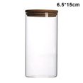 thumbnail image 2 of Bouteille de Rangement de Cuisine en Verre Transparent Cylindre Haut avec Couvercle, 2 of 5