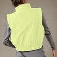 thumbnail image 4 of Women's Casual Solid Color Lapel Hooded Sleeveless Jacket with Elastic Hem for Spring and Summer, 4 of 8