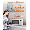 thumbnail image 2 of COMMERCIAL CHEF 0.7 Cubic Foot Microwave with 10 Power Levels, Small Microwave with Pull Handle, 700W Countertop Microwave up to 99 Minute Timer and Digital Display, White, 2 of 8