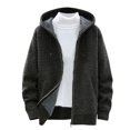 thumbnail image 1 of Mens Jacket Classic Solid Color Knitted Sweater Cardigan Sweater Slim Jacket, 1 of 1