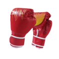thumbnail image 2 of S SERENABLE Gants de Boxe Gants de Kickboxing Gants Absorbant les Chocs Gants d'Entraînement Gants de Sparring pour Grappling Sanda Muay Thai Sports Rouge pour Adultes, 2 of 9