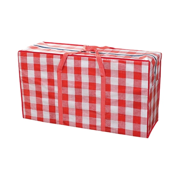 Red Christmas Tree Wreath Storage Bag For Holiday Decorations Clothing Toys Waterproof Fabric Zippered Opening With Handles For Garage Attic Moving Travel