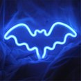 thumbnail image 4 of HHBEAUTY LED Neon Bat Lights Blue, Bat Shape Neon Signs Night Lights Battery Operated Desk Table Lamp for Bedroom, Bar, Wall, Halloween Decor-Bat (Blue), 4 of 6