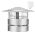 thumbnail image 1 of Capuchon de Cheminée Rond 12 Pouces, Capuchon de Toit Réglable pour Évents, Capuchon de Cheminée avec Écran en Acier Inoxydable, Capuchon de Pluie Rond pour Tout Autour, 1 of 6