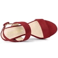 thumbnail image 4 of BLISSFUL STEP Women's Slingback Platform Chunky Heeled Sandals, 4 of 6