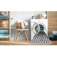 thumbnail image 2 of Ahgly Company Tapis d'Intérieur Lavable à la Machine, Carré, Transitionnel, Gris Foncé Noir, Tapis de Zone, 8 Pieds Carré, 2 of 7