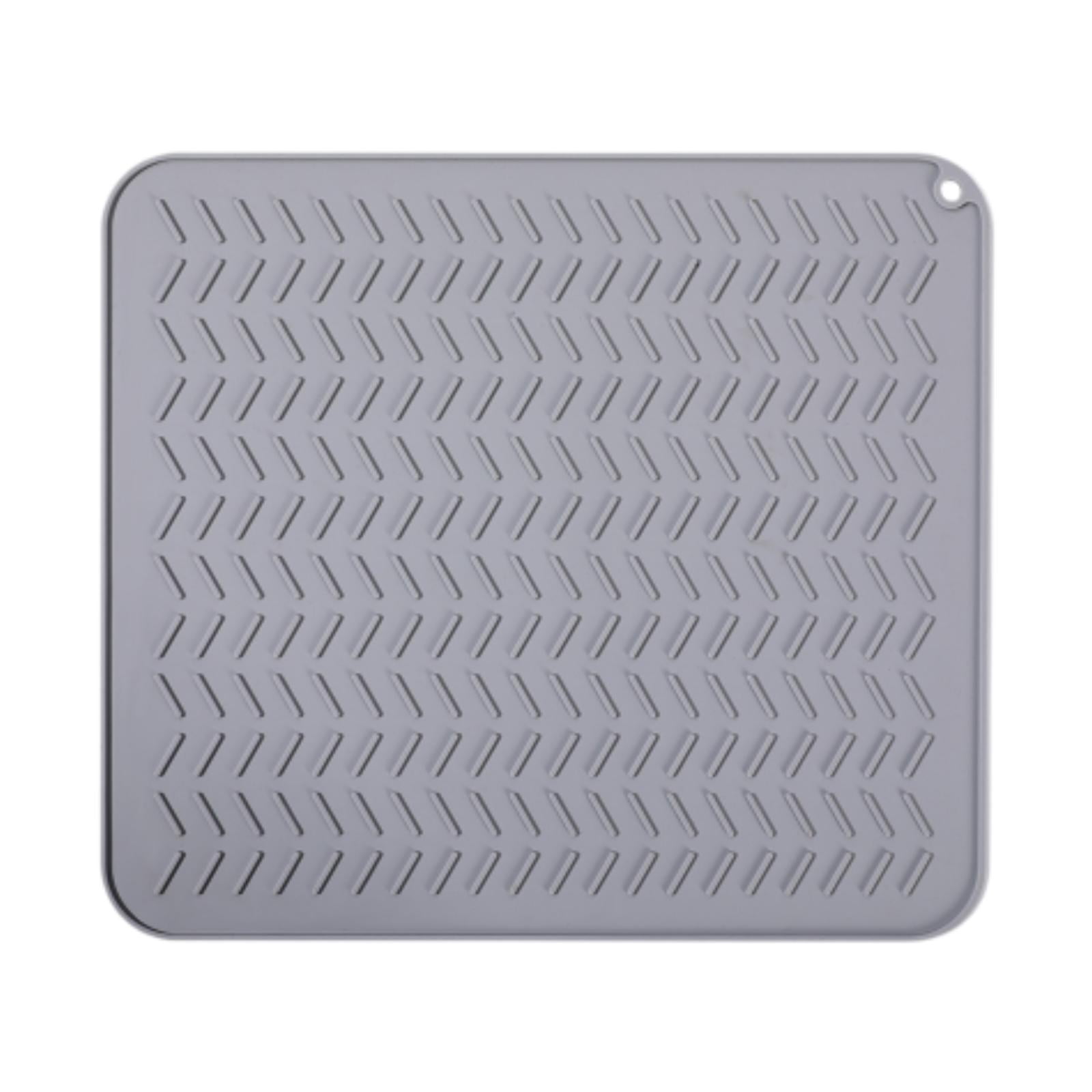 veasfak Silicone Dish Drying Mat Hygienic Drying Pad Non Slip Heat Resistant Counter Top S