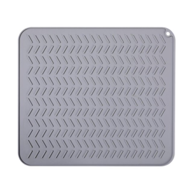 veasfak Silicone Dish Drying Mat Hygienic Drying Pad Non Slip Heat Resistant Counter Top S