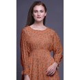 thumbnail image 5 of Bimba Feuilles Femmes Coton Smocké Boho Renaissance Longue à Volants Maxi-Robe-Xxx-Grand, 5 of 5