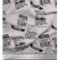thumbnail image 1 of Soimoi Gray Velvet Fabric Dream Chaser Text Print Sewing Fabric Yard 58 Inch Wide, 1 of 5
