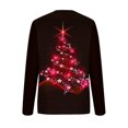 thumbnail image 5 of Jienlioq T-Shirts de Noël Grande Taille Mode pour Femmes à Col Rond à Manches Longues Imprimé Décontracté T-Shirt Blouse Hauts, 5 of 5