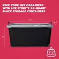 thumbnail image 3 of Life Story Bac de Rangement Empilable de 55 Qt, Contenant à Couvercle Robuste, Noir/gris, Lot de 24, 3 of 10