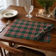 thumbnail image 4 of Christmas Plaid Placemats Set Tartan Snowflake Table Mats Washable Stain Resistant for Dining Table Kitchen Holiday Party Decorations Winter Decor, 4 of 7