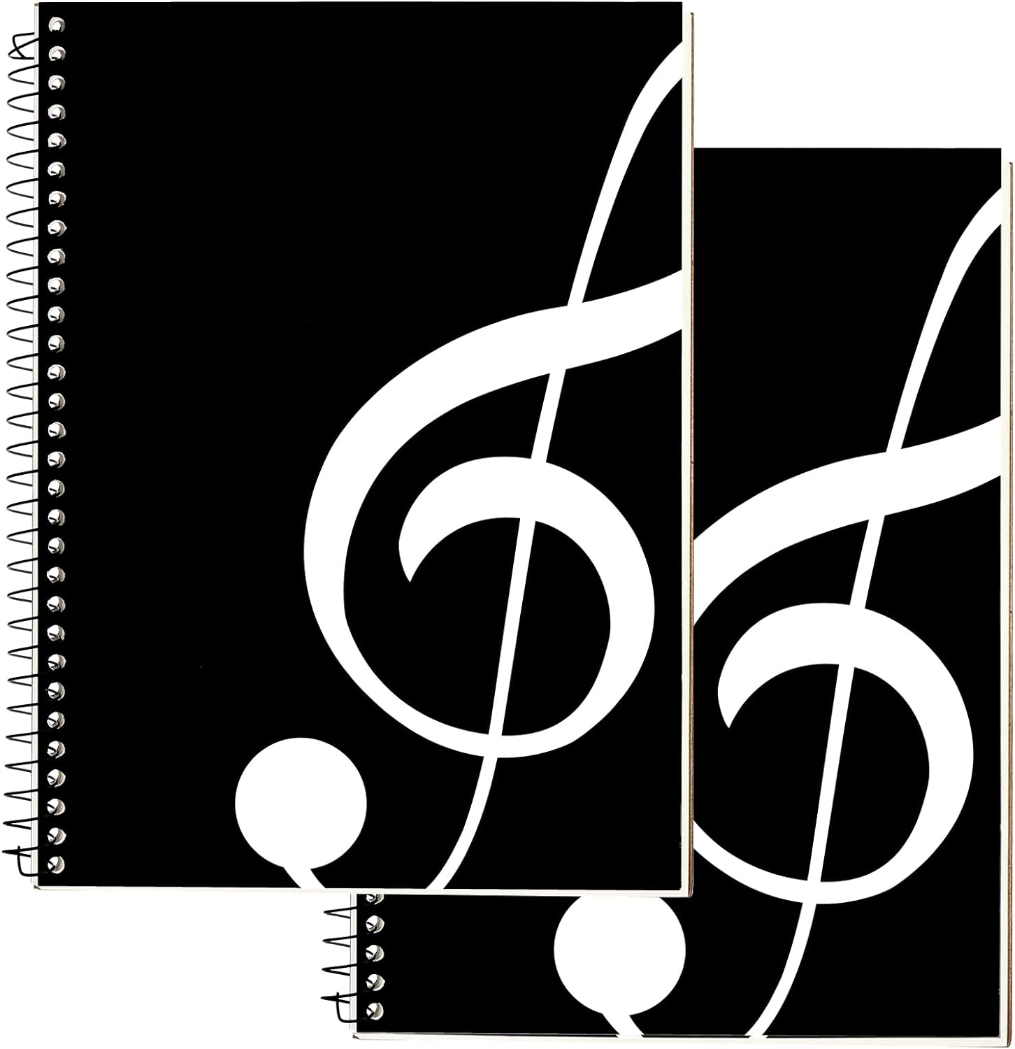 Woeilo Music Notebook 2 Pack, 50 Sheets/100 Pages Blank Sheet Music Notebook, Staff Manuscript Paper Notebook, Music Writing Composition Notebook, Songwriting Notebook Music Accessories Gift, 26x20cm/