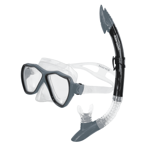 Snorkel Set with Diving Mask and Snorkel Tube Adult Swim Gear Anti-Fog Lens Adjustable Strap for Swimming and Snorkeling