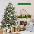 thumbnail image 3 of Costway 7ft Artificial Christmas Spruce Hinged Tree w/ 1260 Mixed PE & PVC Tips, 3 of 10