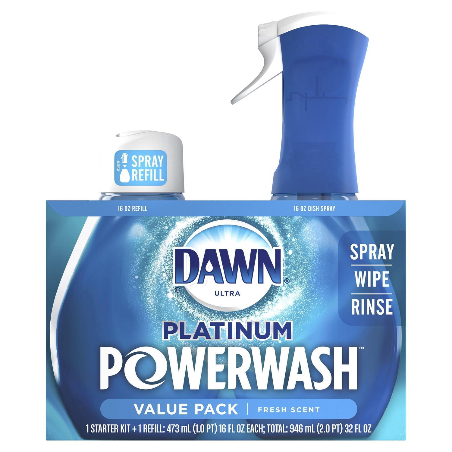 Dawn Platinum Powerwash Dish Spray, Dish Soap, Fresh Scent Bundle