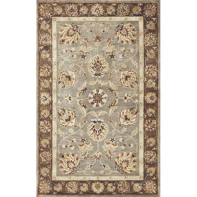 HomeRoots 352309 2 ft. 3 in. x 7 ft. 6 in. Runner Wool Grey & Mocha Area Rug