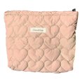 thumbnail image 1 of Pochette de Maquillage en Coton Matelassé avec Fermeture Éclair (Orange), 1 of 7