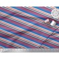 thumbnail image 2 of Soimoi Rayon Fabric Horizontal Stripe Print Sewing Fabric Yard 42 Inch Wide, 2 of 5